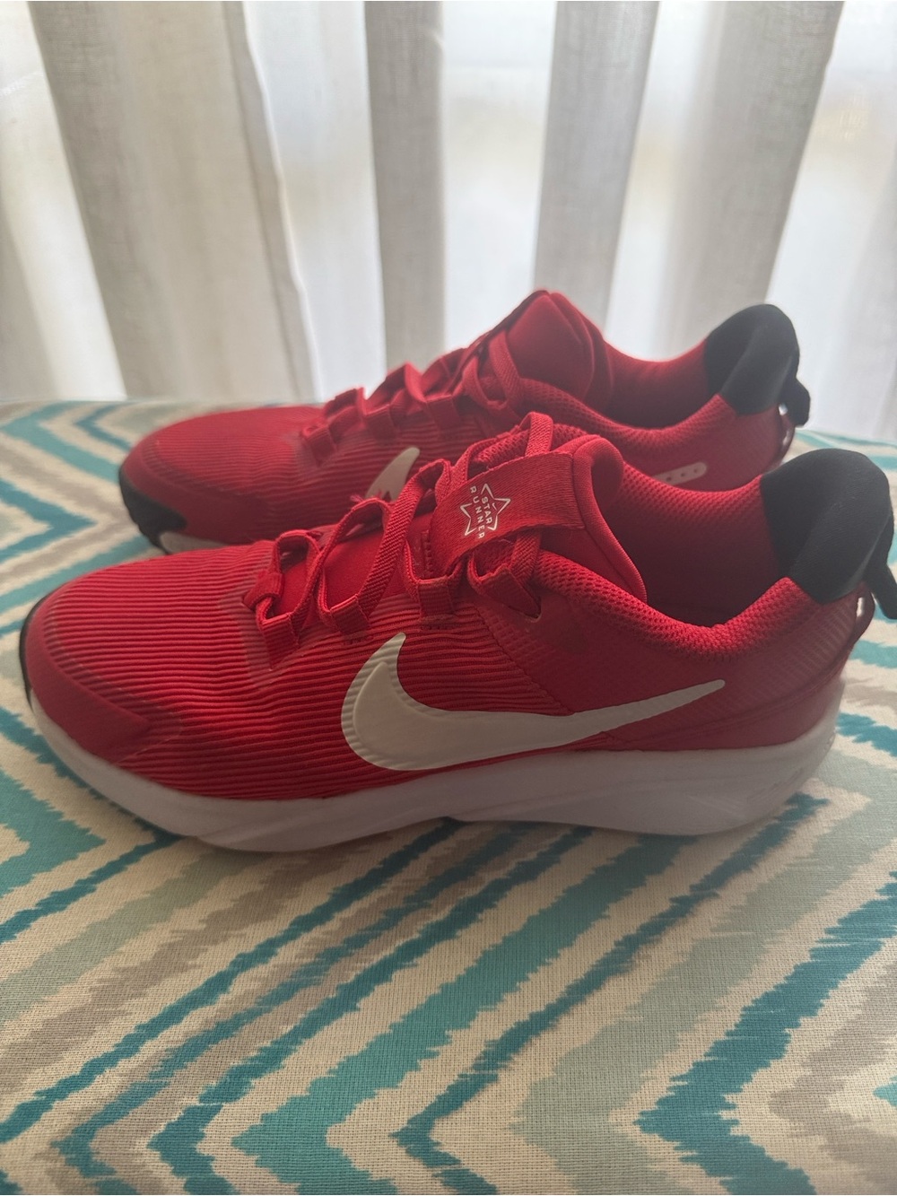 Nike Kids Red and White Sneakers - Picture 2 of 3